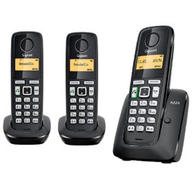 تلفن بی سیم سه گوشی گیگاست مدل A220 TRIO آکبند